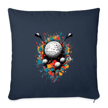 Golfspieler Design Esthétique Golfeur Sport - Housse de coussin décorative 45 x 45 cm - bleu marine - Devant