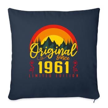 Birthday 1961 Birthday Born in 1961 Gift - Sofa pillowcase 17,3'' x 17,3'' (45 x 45 cm) - navy - Front