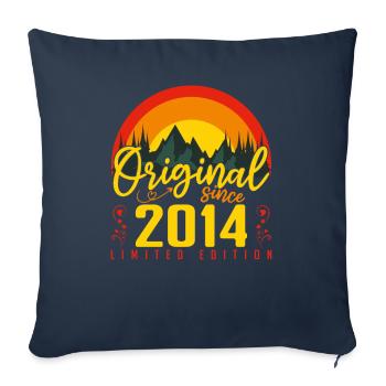 Birthday 2014 Birthday Born in 2014 Gift - Sofa pillowcase 17,3'' x 17,3'' (45 x 45 cm) - navy - Front