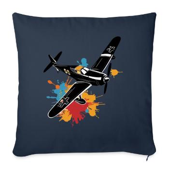Model Airplane Pilot Airplane Hobby Design - Sofa pillowcase 17,3'' x 17,3'' (45 x 45 cm) - navy - Front