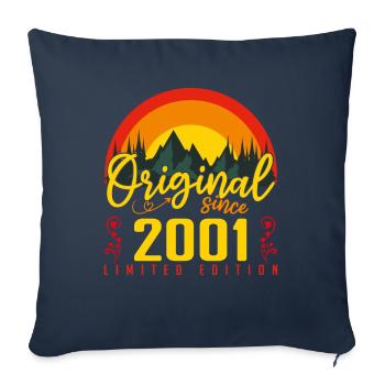 Anniversaire 2001 Anniversaire né en 2001 cadeau - Housse de coussin décorative 45 x 45 cm - bleu marine - Devant