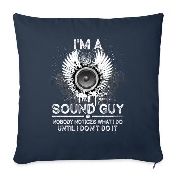 Sound Guy Not A Magician - Sofa pillowcase 17,3'' x 17,3'' (45 x 45 cm) - navy - Front