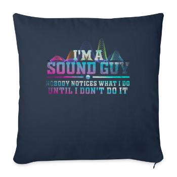 Sound Guy Not A Magician - Sofa pillowcase 17,3'' x 17,3'' (45 x 45 cm) - navy - Front