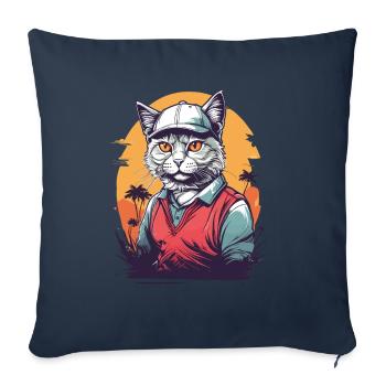 Cats Golfer Golfer Streetwear Design - Sofa pillowcase 17,3'' x 17,3'' (45 x 45 cm) - navy - Front