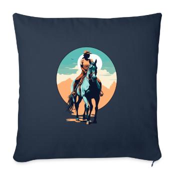 Aesthetic Horses Iconic Design Riders - Sofa pillowcase 17,3'' x 17,3'' (45 x 45 cm) - navy - Front