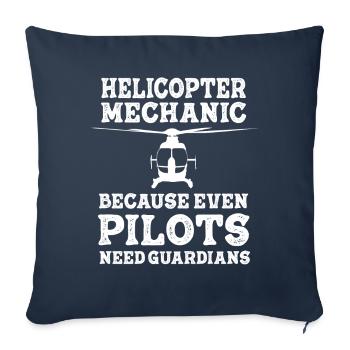 Mécanicien d’hélicoptère Guardian Pride - Housse de coussin décorative 45 x 45 cm - bleu marine - Devant