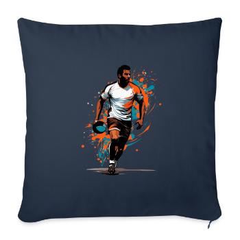 Joueur de handball Streetwear Style iconique - Housse de coussin décorative 45 x 45 cm - bleu marine - Devant
