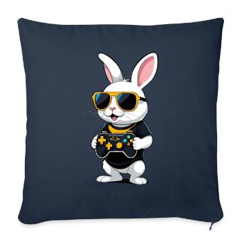 Easter Bunny Gamer & Gaming Streetwear Iconic - Sofa pillowcase 17,3'' x 17,3'' (45 x 45 cm) - navy - Front