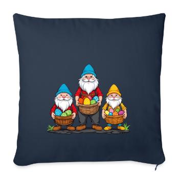 Easter Nordic Gnome Easter Bunny Funny - Sofa pillowcase 17,3'' x 17,3'' (45 x 45 cm) - navy - Front