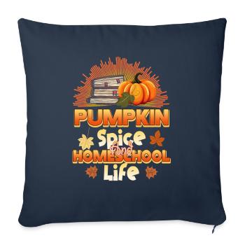 Pumpkin Spice And Homeschool Life - Sofa pillowcase 17,3'' x 17,3'' (45 x 45 cm) - navy - Front