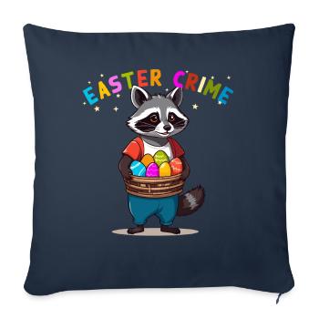 Easter Crime Funny Raccoon Easter Bunny - Sofa pillowcase 17,3'' x 17,3'' (45 x 45 cm) - navy - Front