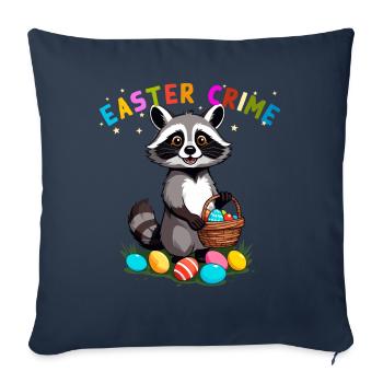 Easter Crime Raccoon Easter Bunny Design - Sofa pillowcase 17,3'' x 17,3'' (45 x 45 cm) - navy - Front