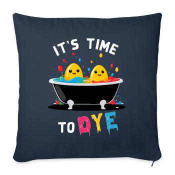 Funny Egg Dyeing Colors for Easter Artist - Sofa pillowcase 17,3'' x 17,3'' (45 x 45 cm) - navy - Front