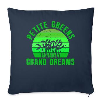 Jardinier Urbain Hommes Femmes Microgreens - Housse de coussin décorative 45 x 45 cm - bleu marine - Devant
