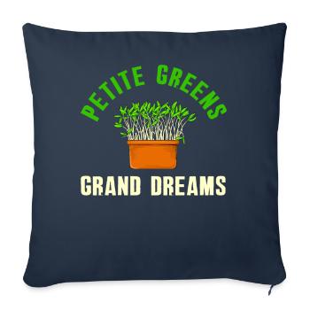 Jardinier urbain Hommes Femmes Micropousses - Housse de coussin décorative 45 x 45 cm - bleu marine - Devant