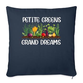 Jardinier Urbain Hommes Femmes Microgreens - Housse de coussin décorative 45 x 45 cm - bleu marine - Devant