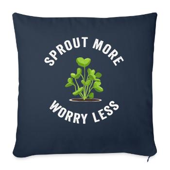 Jardinier Urbain Hommes Femmes Microgreens - Housse de coussin décorative 45 x 45 cm - bleu marine - Devant