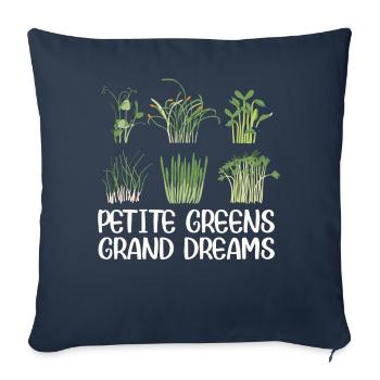 Jardinier Urbain Hommes Femmes Microgreens - Housse de coussin décorative 45 x 45 cm - bleu marine - Devant