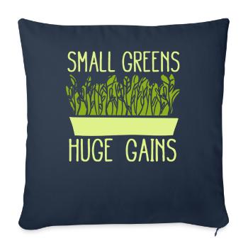 Jardinier Urbain Hommes Femmes Microgreens - Housse de coussin décorative 45 x 45 cm - bleu marine - Devant
