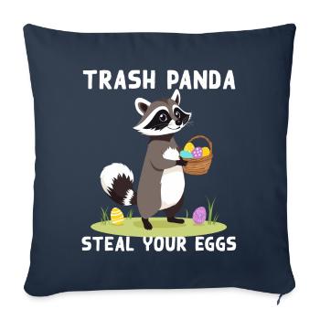Funny raccoon saying raccoons Easter bunnies - Sofa pillowcase 17,3'' x 17,3'' (45 x 45 cm) - navy - Front