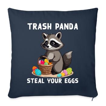 Funny Raccoon Saying Raccoon Easter Bunny - Sofa pillowcase 17,3'' x 17,3'' (45 x 45 cm) - navy - Front