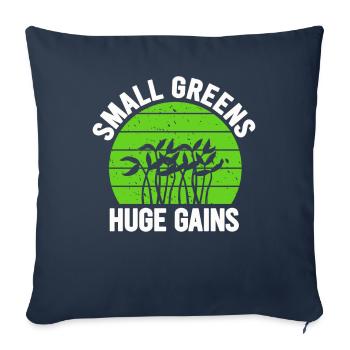 Jardinier Urbain Hommes Femmes Microgreens - Housse de coussin décorative 45 x 45 cm - bleu marine - Devant