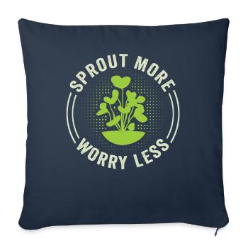 Jardinier Urbain Hommes Femmes Microgreens - Housse de coussin décorative 45 x 45 cm - bleu marine - Devant