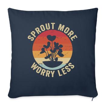 Jardinier Urbain Hommes Femmes Microgreens - Housse de coussin décorative 45 x 45 cm - bleu marine - Devant