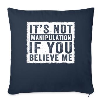 Pas de manipulation si vous croyez - Housse de coussin décorative 45 x 45 cm - bleu marine - Devant