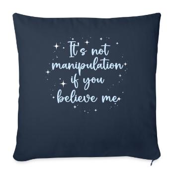 Pas de manipulation si vous croyez - Housse de coussin décorative 45 x 45 cm - bleu marine - Devant