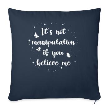 Pas de manipulation si vous croyez - Housse de coussin décorative 45 x 45 cm - bleu marine - Devant