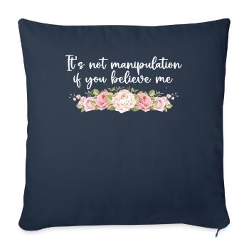 Pas de manipulation si vous croyez - Housse de coussin décorative 45 x 45 cm - bleu marine - Devant