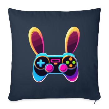 Easter Bunny Gamer Iconic Easter Gaming - Sofa pillowcase 17,3'' x 17,3'' (45 x 45 cm) - navy - Front
