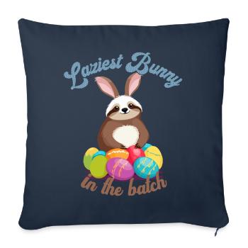 Drôle Dire Mignon Pâques Paresseux Paresseux - Housse de coussin décorative 45 x 45 cm - bleu marine - Devant
