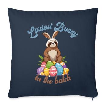 Funny Saying Sloth Easter Bunny Sweet Easter - Sofa pillowcase 17,3'' x 17,3'' (45 x 45 cm) - navy - Front