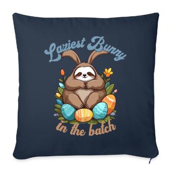 Funny Saying Sloth Easter Bunny Iconic - Sofa pillowcase 17,3'' x 17,3'' (45 x 45 cm) - navy - Front