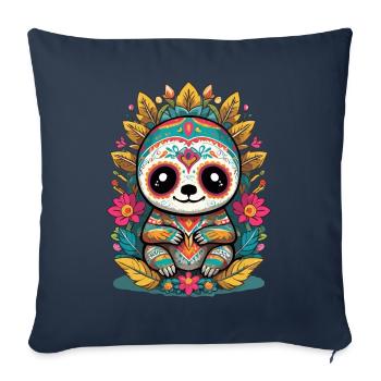 Sloth Iconic Sugar Skull Mexico - Sofa pillowcase 17,3'' x 17,3'' (45 x 45 cm) - navy - Front