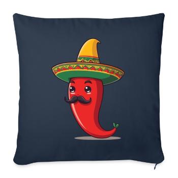 Esthétique Chili Streetwear Style Chaud Mexicain - Housse de coussin décorative 45 x 45 cm - bleu marine - Devant