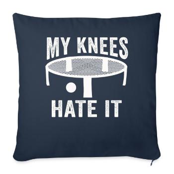 My Knees Hate It Roundnet Spike Ball - Sofa pillowcase 17,3'' x 17,3'' (45 x 45 cm) - navy - Front