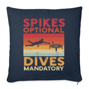 Spike Ball Roundnet Beach Game - Sofa pillowcase 17,3'' x 17,3'' (45 x 45 cm) - navy - Front