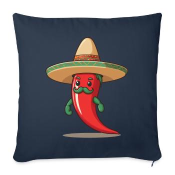 Aesthetic Chili Pepper Chili Streetwear Hot - Sofa pillowcase 17,3'' x 17,3'' (45 x 45 cm) - navy - Front