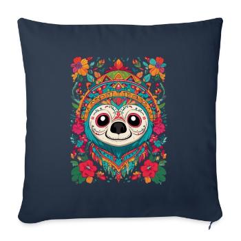 Sloth Iconic Sugar Skull Mexico - Sofa pillowcase 17,3'' x 17,3'' (45 x 45 cm) - navy - Front