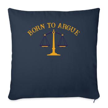 Né pour plaider Judge Advocate Attorney - Housse de coussin décorative 45 x 45 cm - bleu marine - Devant