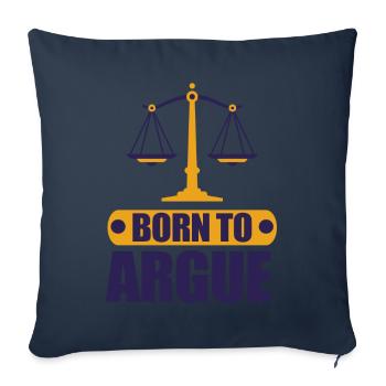 Né pour plaider Judge Advocate Attorney - Housse de coussin décorative 45 x 45 cm - bleu marine - Devant