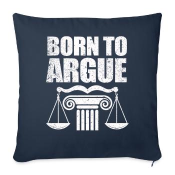 Né pour plaider Judge Advocate Attorney - Housse de coussin décorative 45 x 45 cm - bleu marine - Devant