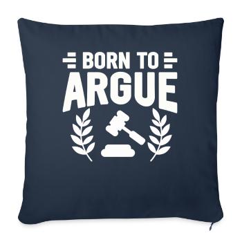 Né pour plaider Judge Advocate Attorney - Housse de coussin décorative 45 x 45 cm - bleu marine - Devant