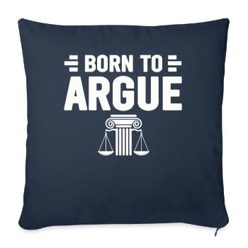 Né pour plaider Judge Advocate Attorney - Housse de coussin décorative 45 x 45 cm - bleu marine - Devant
