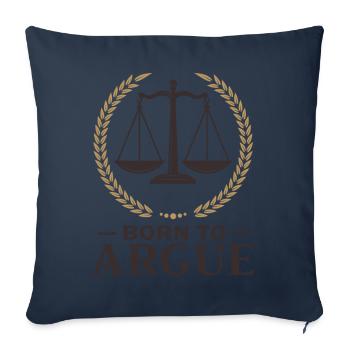 Né pour plaider Judge Advocate Attorney - Housse de coussin décorative 45 x 45 cm - bleu marine - Devant