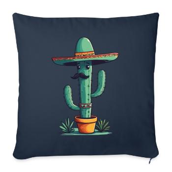 Cactus Fiesta Funny Mexican Holiday - Sofa pillowcase 17,3'' x 17,3'' (45 x 45 cm) - navy - Front