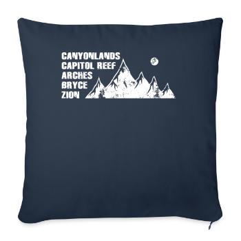 Explore Utah National Parks Mountains - Sofa pillowcase 17,3'' x 17,3'' (45 x 45 cm) - navy - Front